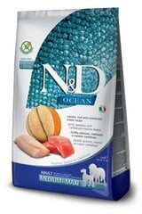 Farmina N&D Ocean Dog Adult Medium&Maxi ar lasi, mencu, ķirbi un meloni, 2,5 kg cena un informācija | Sausā barība suņiem | 220.lv