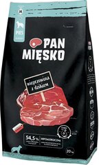 Pan Mięsko vidējo šķirņu suņiem, ar cūkgaļu un mežacūku, 20 kg cena un informācija | Sausā barība suņiem | 220.lv