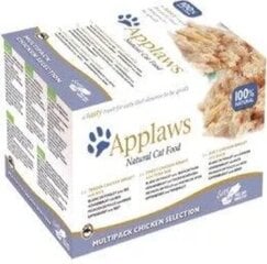 Applaws Cat Pot Multipack Chicken Selection, 4x(8x60 g) cena un informācija | Konservi kaķiem | 220.lv