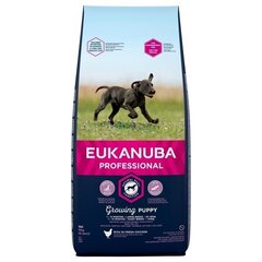 Eukanuba Puppy Large Šķirne ar vistu, 18 kg cena un informācija | Sausā barība suņiem | 220.lv