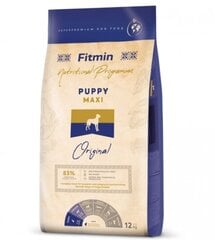 Fitmin Dog Maxi Puppy ar mājputnu gaļu, 12 kg cena un informācija | Sausā barība suņiem | 220.lv