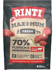 Rinti Max-i-mum ar liellopa gaļu, 4 kg cena un informācija | Sausā barība suņiem | 220.lv