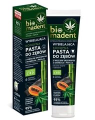 Bio Madent, Bambusa un Papai balināšanas zobu pasta ar ogļa pulveri, 100 ml cena un informācija | Zobu pastas, birstes | 220.lv