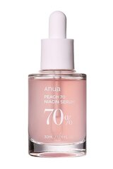 ANUA PEACH 70% NIACINAMIDE SERUM 30ml - Осветляющая сыворотка для лица цена и информация | Сыворотки для лица, масла | 220.lv