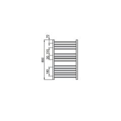 Полотенцесушитель Zehnder Zeta 50x80 см, белый RAL 9016, PQ6-80-50 цена и информация | Радиаторы для ванной | 220.lv