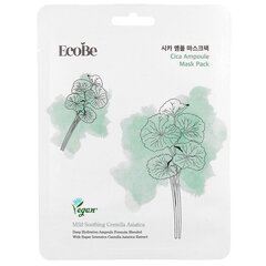 EcoBe Cica Ampoule Mask Pack 25ml - Nomierinoša un mitrinoša lokšņu maska ar aziātiskās centellas ekstraktu cena un informācija | Sejas maskas, acu maskas | 220.lv