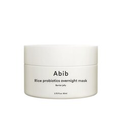 ABIB Rice Probiotics Overnight Mask Barrier Jelly 80 ml - Nakts maska ar rīsu probiotikām barjerveida želejas veidā. cena un informācija | Sejas maskas, acu maskas | 220.lv