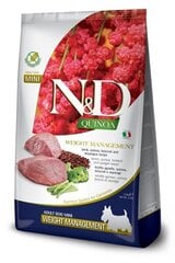 FARMINA N&D Quinoa Dog Weight Management Lamb Adult Mini - сухой корм для собак - 2,5 кг цена и информация | Сухой корм для собак | 220.lv