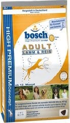 Bosch Tiernahrung Adult Lamb & Rice, 15 kg cena un informācija | Sausā barība suņiem | 220.lv