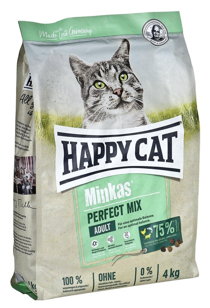 Happy Cat Mink Perfect Mix, 4 kg cena un informācija | Sausā barība kaķiem | 220.lv