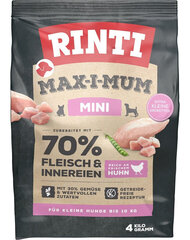 Rinti Max-i-mum Mini Adult ar vistu, 4 kg cena un informācija | Sausā barība suņiem | 220.lv