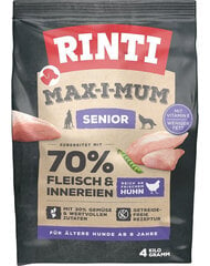 Rinti Max-i-mum Senior ar vistu, 4 kg cena un informācija | Sausā barība suņiem | 220.lv