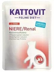 Kattovit Feline Diet Niere/Renal ar liellopa gaļu, 85 g цена и информация | Консервы для котов | 220.lv