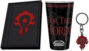 WORLD OF WARCRAFT - Box XXL glass + Keychain + Notebook "Horde" cena un informācija | Datorspēļu suvenīri | 220.lv