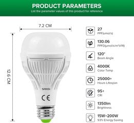 SANSI S-8 Augu lampa cena un informācija | Diedzēšanas trauki, augu lampas | 220.lv