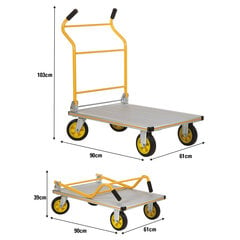 Грузовая тележка, 350 кг цена и информация | Механические инструменты | 220.lv