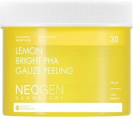 Neogen - Lemon Bright PHA Gāzes pīlings, 190ml/30EA - C vitamīna pīlinga spilventiņi cena un informācija | Sejas maskas, acu maskas | 220.lv