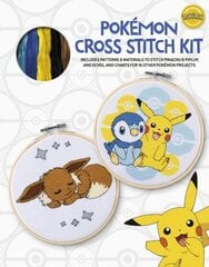 PokéMon Cross Stitch Kit: Includes Patterns and Materials to Stitch Pikachu & Piplup, & Evee, and Charts for 16 Other PokéMon Projects cena un informācija | Grāmatas par veselīgu dzīvesveidu un uzturu | 220.lv