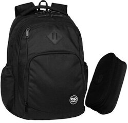 Daudznodalījumu skolas mugursoma CoolPack melna 30 l + COOLPACK COOLPACK CASE BLACK cena un informācija | Skolas somas | 220.lv