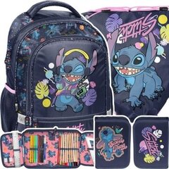 Lilo un Stitch Paso daudznodalījumu skolas mugursoma purpura toņi, zili toņi, daudzkrāsains 19 l + 2 citi produkti cena un informācija | Skolas somas | 220.lv