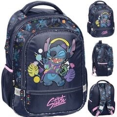 Lilo un Stitch Paso daudznodalījumu skolas mugursoma purpura toņi, zili toņi, daudzkrāsains 19 l + 2 citi produkti cena un informācija | Skolas somas | 220.lv