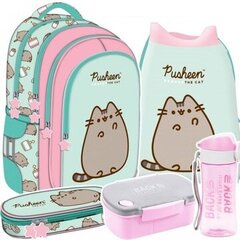 Pusheen St. Majewski daudznodalījumu skolas mugursoma. St. Majewski zili toņi, rozā toņi, daudzkrāsaini 22 g. g. + 4 citi produkti cena un informācija | Skolas somas | 220.lv