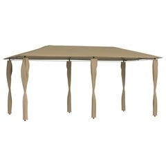 Lapene ar stabu pārsegiem, taupe, 3x6x2,6m, 160g/m² цена и информация | Беседки, навесы, тенты | 220.lv