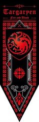 Баннер, Флаг Королевства Targaryen, Игра Престолов, 32 x 100 см. цена и информация | Картины | 220.lv