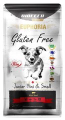 Biofeed Euphoria Gluten Free Junior Mini&Small ar liellopa gaļu, 12 kg cena un informācija | Sausā barība suņiem | 220.lv