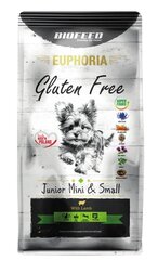 Biofeed Euphoria Gluten Free Junior Mini&Small ar jēru, 12 kg цена и информация |  Сухой корм для собак | 220.lv