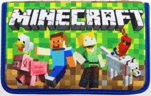 MINECRAFT zīmuļa futrālis skolas salokāms raksts D23 cena un informācija | Skolas somas | 220.lv