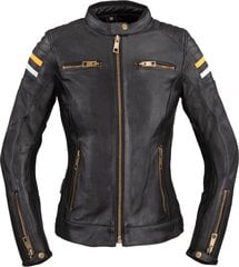 Sieviešu ādas motociklistu jaka W-TEC Stripe Lady - Black L cena un informācija | Moto jakas | 220.lv