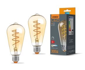 LED spuldze dekoratīva Videx, E27, 4W, 300Lm, 2200K, 2 gab. cena un informācija | Spuldzes | 220.lv