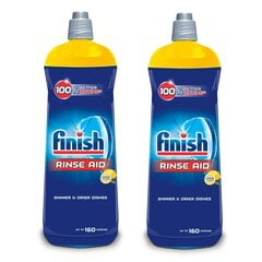 Trauku skalošanas šķidrums Finish Shine&Dry Lemon, 2 x 800 ml цена и информация | Средства для мытья посуды | 220.lv