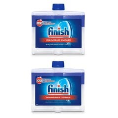 Finish Dual Action kopšanas līdzeklis trauku mazgāšanas mašīnai, 2 x 250 ml cena un informācija | Trauku mazgāšanas līdzekļi | 220.lv