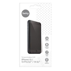 Setty rūdīts 2.5D stikls iPhone 13 / 13 Pro 6.1 / 14 6.1 cena un informācija | Ekrāna aizsargstikli | 220.lv