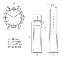 Ремешок Eichmüller 20mm, коричневый цена и информация | Мужские часы | 220.lv