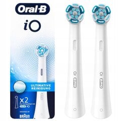 2x Oral-B iO tip ULTIMATE CLEAN balts цена и информация | Насадки для электрических зубных щеток | 220.lv