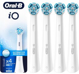 4x Oral-B iO tip ULTIMATE CLEAN balts цена и информация | Насадки для электрических зубных щеток | 220.lv