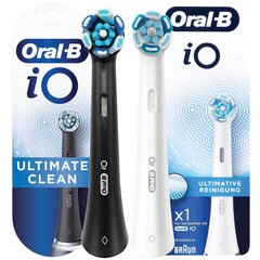 Oral-B iO ULTIMATE CLEAN uzgalis melns+Oral-B iO ULTIMATE CLEAN uzgalis balts цена и информация | Насадки для электрических зубных щеток | 220.lv