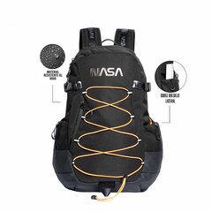 NASA Black Pro Unisex skolas mugursoma ar vairākiem nodalījumiem cena un informācija | Skolas somas | 220.lv