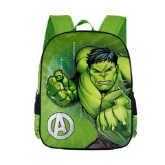 Viena nodalījuma bērnudārza mugursoma Hulk Marvel Basic cena un informācija | Skolas somas | 220.lv