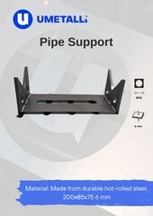 Cauruļu atbalsts 200 x 85 x 75 mm, 6 mm, papildierīce metināšanas darba vietai, darba galda organizācijas sistēma, Umetalli NOVA darba galda sistēmas cena un informācija | Rokas instrumenti | 220.lv