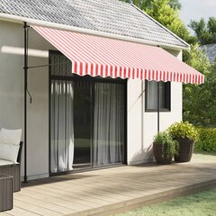 vidaXL Markīzes Valance Red and White Stripes 3,5 m cena un informācija | Durvju jumtiņi | 220.lv