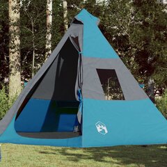 kempinga telts, tipi, 7 personām, zila, ūdensnecaurlaidīga цена и информация | Палатки | 220.lv