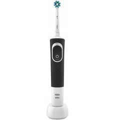 Oral-B Oral-B Vitality 100 melns + 4 uzgaļi + futrālis + 2x iemutiņš цена и информация | Электрические зубные щетки | 220.lv