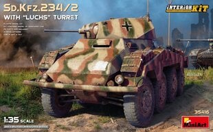 Līmējošais modelis MiniArt 35416 Sd.Kfz.234/2 with Luchs Turret Interior Kit 1/35 cena un informācija | Līmējamie modeļi | 220.lv