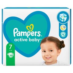 Подгузники Pampers Active Baby Maxi Pack S7 40 шт. х 2 шт. цена и информация | Подгузники | 220.lv