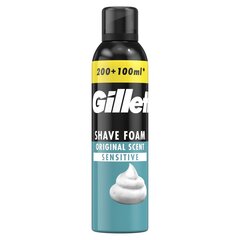 Skūšanās putas Gillette Sensitive 200+100 ml x 6 gab. cena un informācija | Skūšanās piederumi, kosmētika | 220.lv