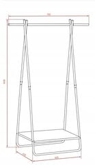 Melni krāsota tērauda stāvošs skapja plaukts 140x52x47 cm cena un informācija | Skapīši viesistabai | 220.lv